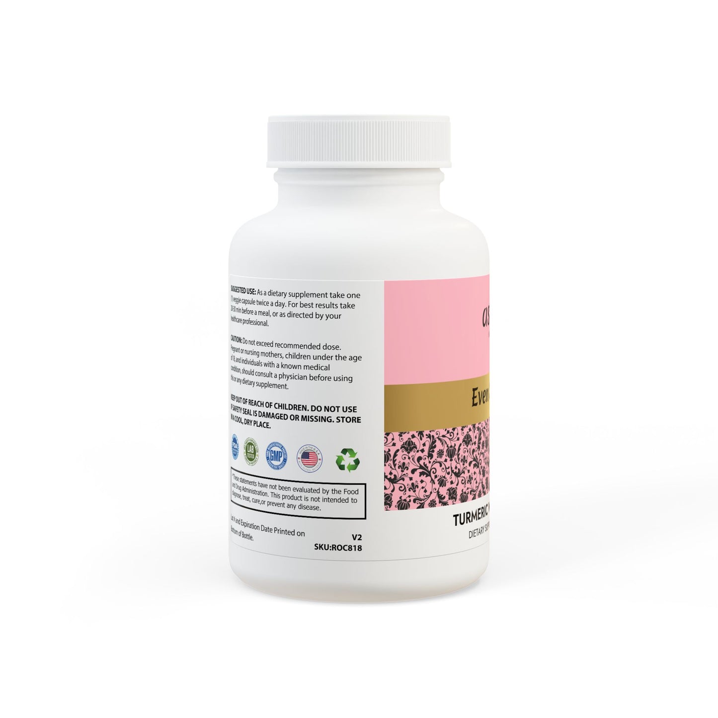 Turmeric with BioPerine® (Black Pepper Fruit Extract) Supplement (60 Capsules)